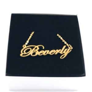 14K Gold Plated Name Necklace - Beverly
